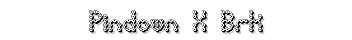 Pindown X BRK font